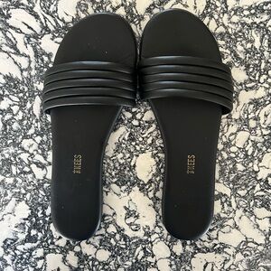 TKEES Serena Black Slide Sandals